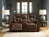 Owner's Box Power Reclining Loveseat with Console