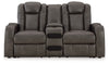 Fyne-Dyme Power Reclining Loveseat with Console