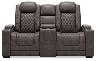 HyllMont Power Reclining Loveseat with Console