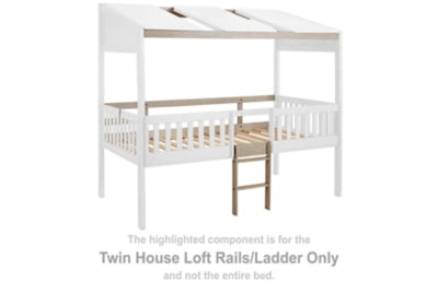 Wrenalyn Twin House Loft Rails/Ladder