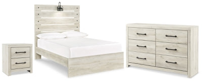 Full Panel Bed with Dresser and Nightstand