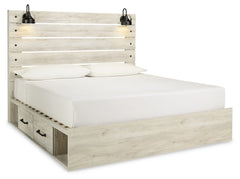 Cambeck King Panel Bed with 4 Storage Drawers