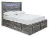 Baystorm Full Panel Bed with 6 Storage Drawers