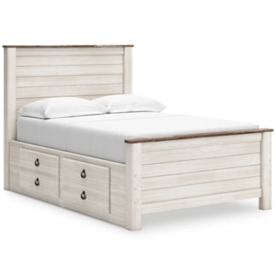 Willowton Full Panel Bed with 2 Storage Drawers