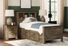 Trinell Twin Bookcase Bed with 2 Storage Drawers