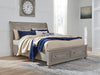 Lettner King Sleigh Bed with 2 Storage Drawers