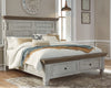 Havalance Queen Poster Bed with 2 Storage Drawers