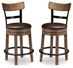 Pinnadel Counter Height Bar Stool (Set of 2)