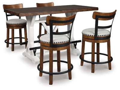 Counter Height Dining Table and 4 Barstools