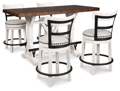 Counter Height Dining Table and 4 Barstools