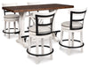 Counter Height Dining Table and 4 Barstools