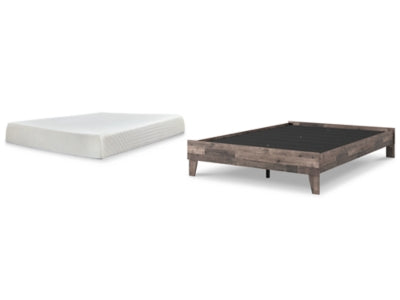 Queen Platform Bed with Mattress