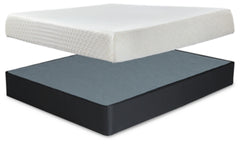 10 Inch Chime Memory Foam King Mattress and Foundation