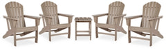 Sundown Treasure 4 Adirondack Chairs and Outdoor End Table