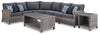 3-Piece Outdoor Sectional with Chair, Coffee Table and End Table