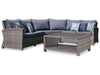 3-Piece Outdoor Sectional with Coffee Table