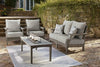 Outdoor Loveseat and 2 Chairs with Coffee Table