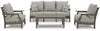 Visola Outdoor Sofa, 2 Lounge Chairs and Coffee Table