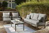 Outdoor Sofa and 2 Chairs with Coffee Table