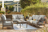 Outdoor Sofa and Loveseat with 2 Lounge Chairs and End Table