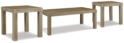 Outdoor Coffee Table with 2 End Tables